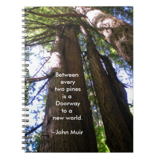 Redwood Trees with Muir Quote Notebook