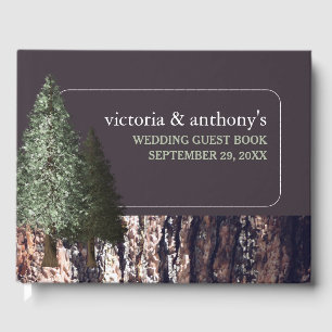 Redwoods & Bark, Rustic Wedding Guest Book