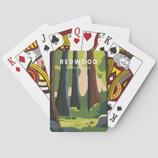 Redwoods National park Playing Cards (Back)