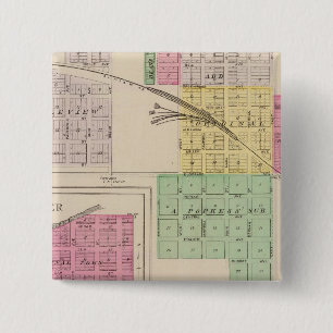 Reece, Fall River, Hamilton, and Climax, Kansas 2 Inch Square Button