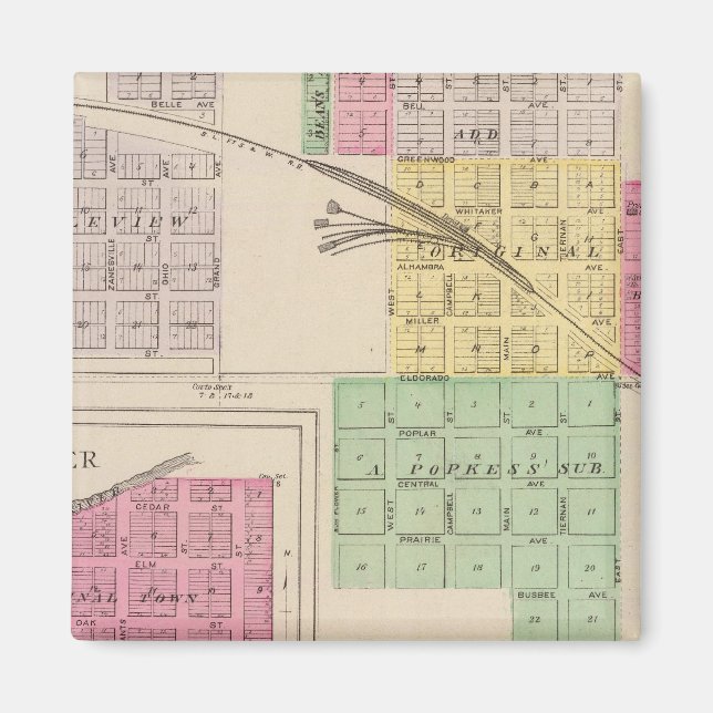 Reece, Fall River, Hamilton, and Climax, Kansas Magnet (Front)