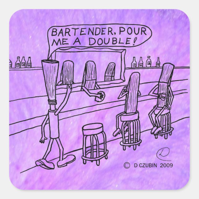 Reed Bar Square Sticker (Front)