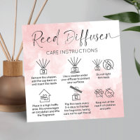 Reed Diffuser Care Guide Elegant Pink Watercolor