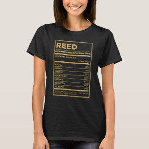 Reed Nutrition Information Amount Per Serving T-Shirt