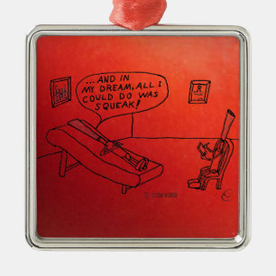 Reed Psychologist White Metal Ornament