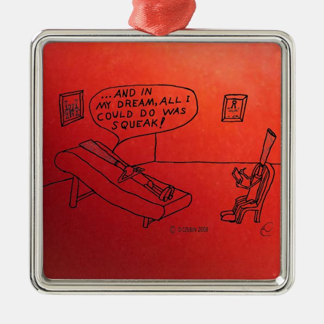 Reed Psychologist White Metal Ornament (Front)