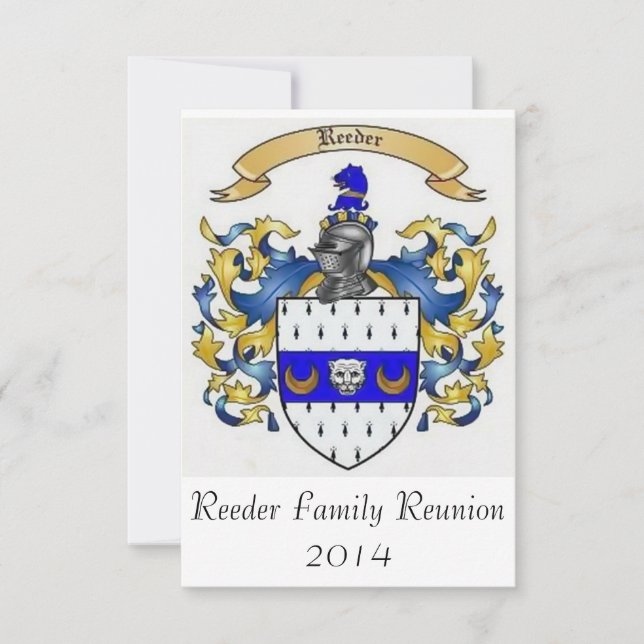 Reeder Family Reunion 2014 Custom Invitations (Front)