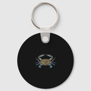 Reedville Virginia Blue Crab Since 1874 Black Lett Keychain