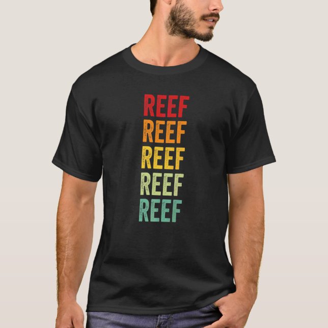 Reef Crypto Rainbow Text T-Shirt (Front)
