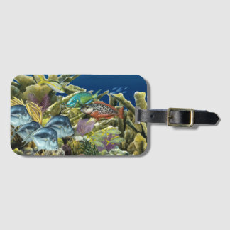 Reef Fish Over Elkhorn Coral T-shirt Luggage Tag