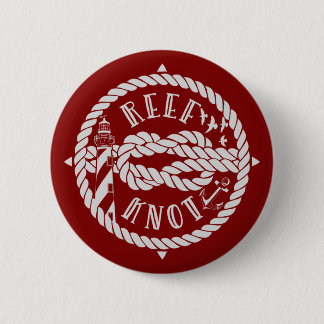 Reef knot lighthouse 2 inch round button