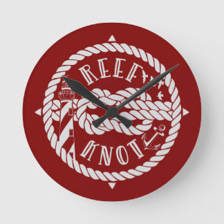 Reef knot lighthouse round clock