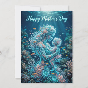 Reef Mother — Underwater Fantasy Mother's Day Card