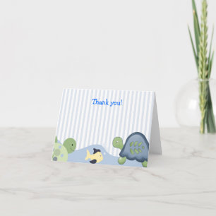 REEF TURTLE Folded Thank you note