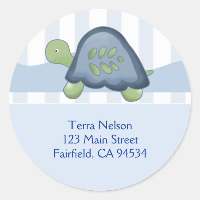 REEF TURTLE Return Address Stickers (Front)