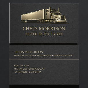 Reefer Truck Driver Professional Business Card