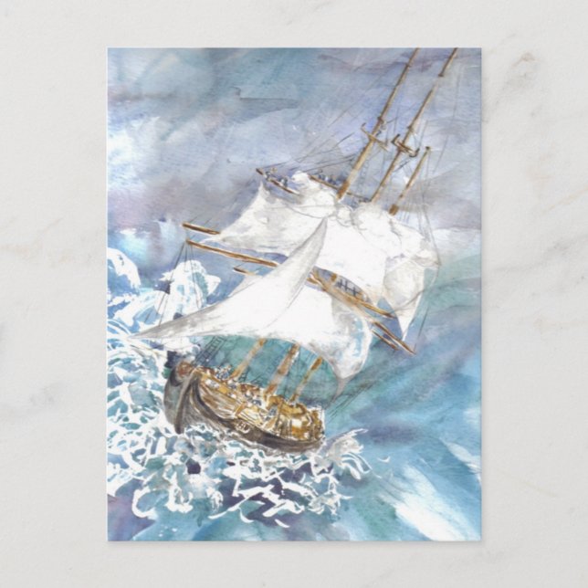 'Reefing' Postcard (Front)