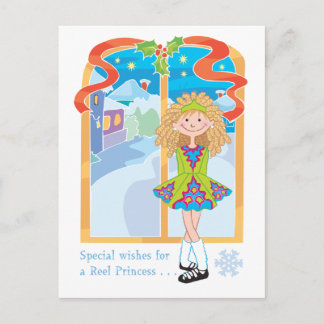 Reel Blond Christmas Holiday Postcard