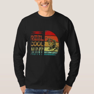 Reel Cool Aunt Fisherwoman Mom Mama Fathers Day Fi T-Shirt