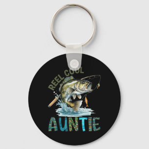 Reel Cool Auntie Mothers Day Fishing Lovers Keychain