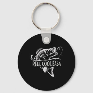 Reel Cool Baba Fishing Gifts Baba Father's Day Keychain