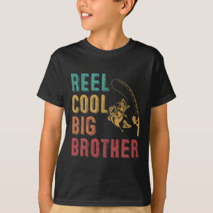 Reel Cool Big Brother Funny Matching Family Fishin T-Shirt
