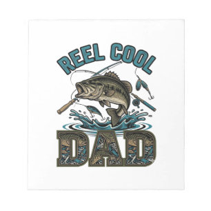 Reel Cool Dad Bass Fishing Vintage Vector Design_1 Notepad
