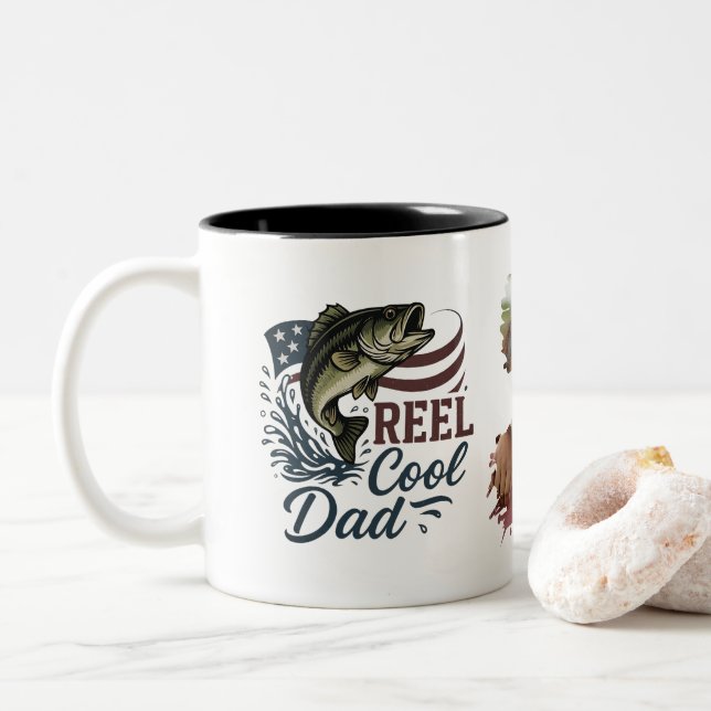 Reel Cool Dad Custom Photo Fishing Mug (With Donut)