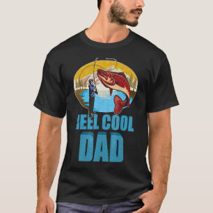 Reel Cool Dad Fathers Day Fishing For Husband Da T-Shirt