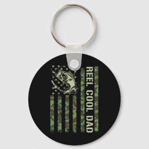 Reel Cool Dad Fishing Dad Fisherman Father's Day Keychain