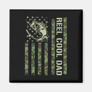 Reel Cool Dad Fishing Dad Fisherman Father's Day Magnet