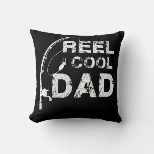 Reel Cool Dad Fishing Daddy Father's Day Gift Throw Pillow