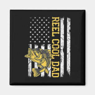 Reel Cool Dad Fishing Father's Day Gift 4th Of Jul Magnet