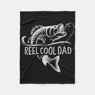 Reel Cool Dad Fishing Gifts Dad Father's Day Fleece Blanket