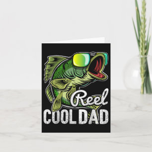 Reel Cool Dad Fishing Sungles Funny Fathers Day Gi Card