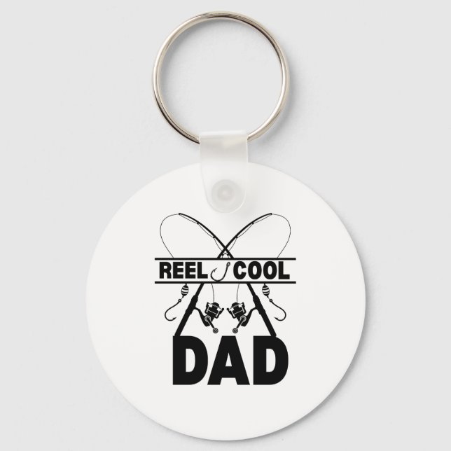 Reel Cool Dad Fishing Tee Keychain (Front)