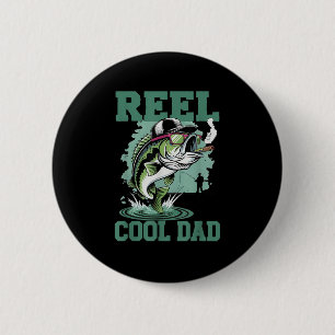 Reel Cool Dad Papa Fishing Fisherman Fish Lover Fa 2 Inch Round Button