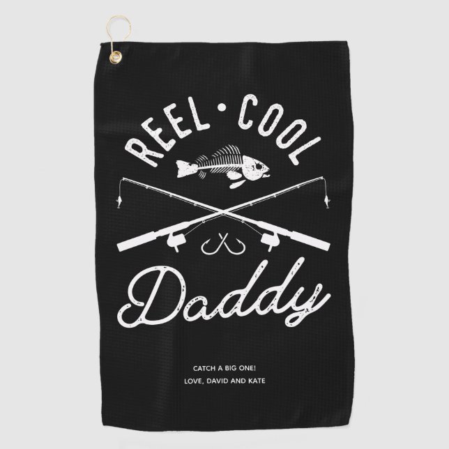 Reel Cool Daddy Personalized Fishing Towel (Front)
