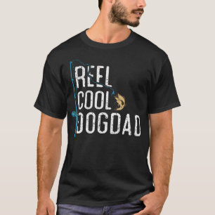 Reel Cool Dog Dad Vintage Funny Fishing Rod Gifts T-Shirt
