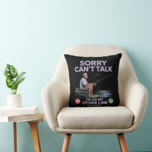 Reel Cool Funny Dad Fishing Perfect Gift Throw Pillow