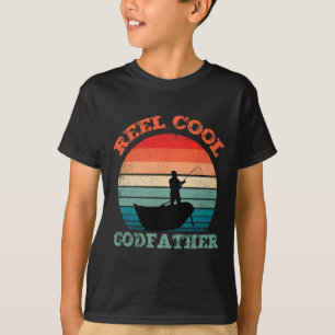 Reel Cool Godfather Fishing Funny Vintage Retro T-Shirt