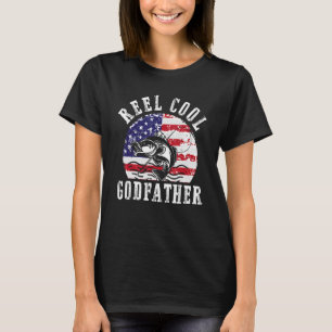 Reel Cool Godfather  US Flag Fisher  Godson Goddau T-Shirt