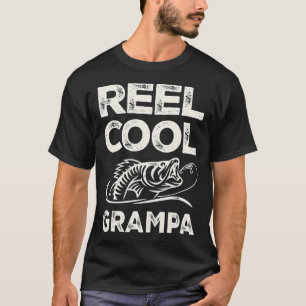 Reel Cool Grampa Funny Fishing Grandpa T-Shirt