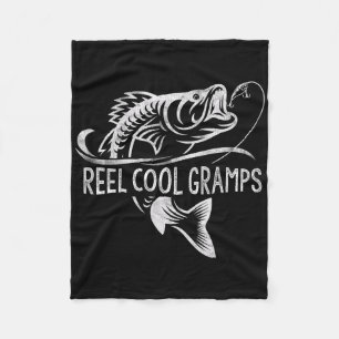 Reel Cool Gramps Fishing Gifts Gramps Father's Day Fleece Blanket
