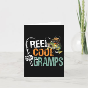 Reel Cool Gramps Fishing Gramps Birthday Vintage Card