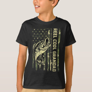 Reel Cool Grandad Fisherman Camouflage Father's Da T-Shirt