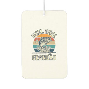 Reel Cool Grandad Fishing Vintage Sunset Shirt_1 Air Freshener
