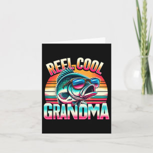 Reel Cool Grandma Funny Fishing Grandma Mother’s D Card