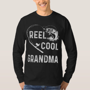 Reel Cool Grandma Retro Fishing Lover For Mothers T-Shirt
