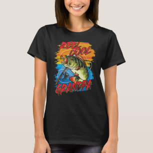 REEL COOL GRANDPA Angler Granddad Bass Fishing T-Shirt